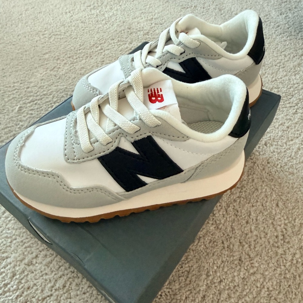 New Balance Kids' Gray and Black Sneakers